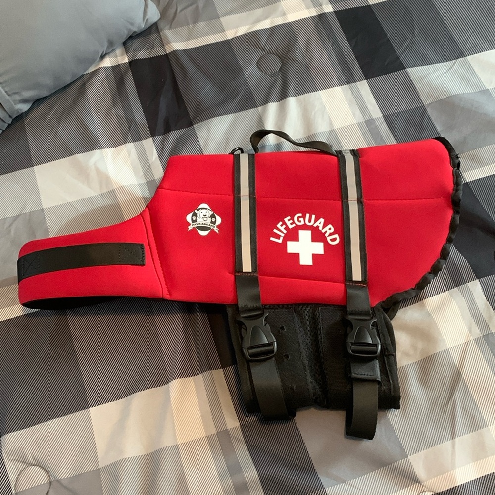 Paws Aboard Dog Life Jacket - Neoprene Life Vest - Swimming and Boating - Medium